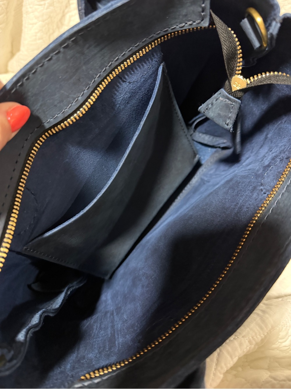 Portland Leather Co Raindrop in Navy - Picture 5 of 7